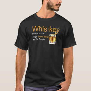 Camiseta Definição de Uísque Água Marrom Mágica Para Pessoa