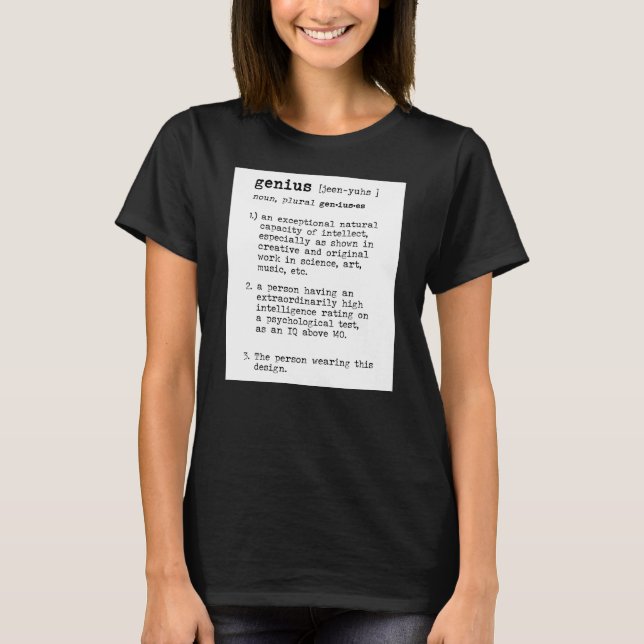 Camiseta Definição de um gênio (Frente)