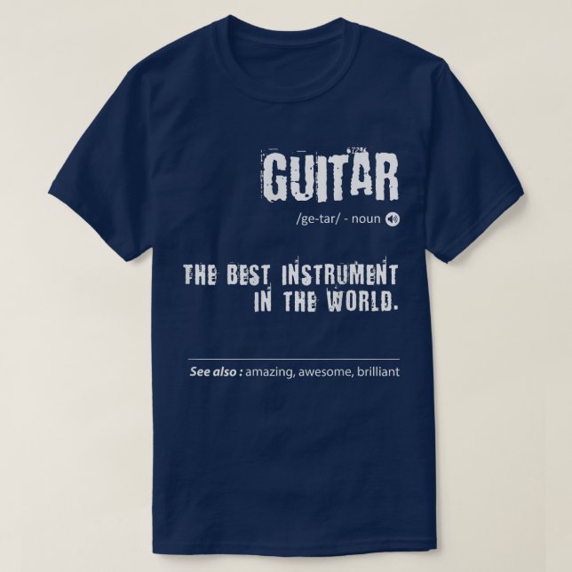 Camiseta Definição De Violão O Melhor Instrumento Do Mundo (Frente do Design)