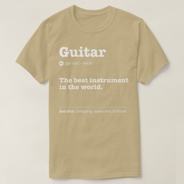 Camiseta Definição De Violão O Melhor Instrumento Do Mundo (Frente do Design)