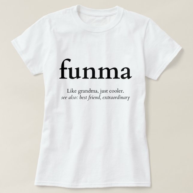 Camiseta Definição de vovó engraçado (Frente do Design)