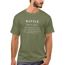 Definição Divertida de Batalha com Texto Branco de