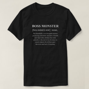 Camiseta Definição Divertida de Chefe Monstro com Texto Bra