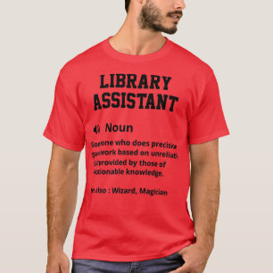 Camiseta Definição do Assistente de Biblioteca