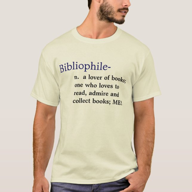 Camiseta Definição do Bibliophile (Frente)