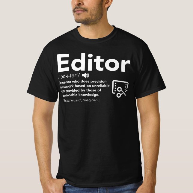 Camiseta Definição do Editor - Presente Engraçado Para Edit (Frente)