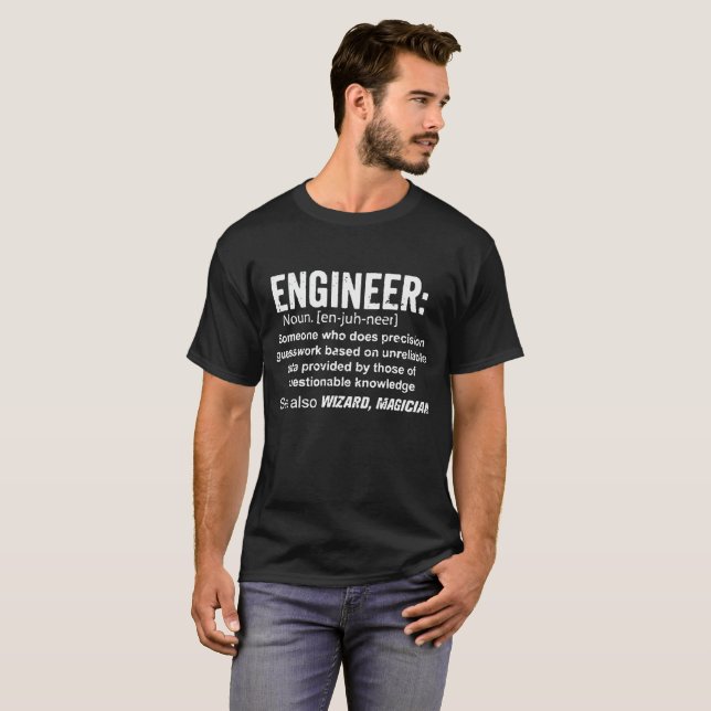 Camiseta Definição do engenheiro (Frente Completa)