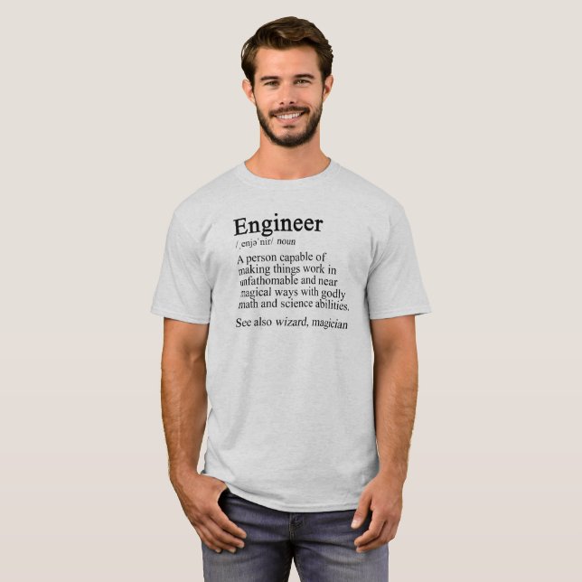 Camiseta Definição do engenheiro (Frente Completa)
