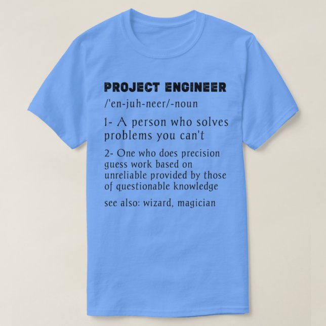 Camiseta Definição do Engenheiro do Projeto Gerenciamento e (Frente do Design)