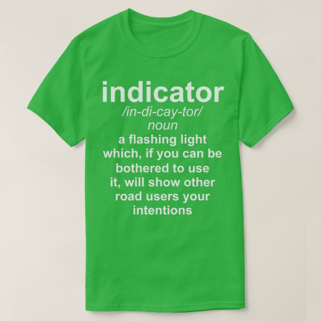 Camiseta Definição do Indicador (Frente do Design)