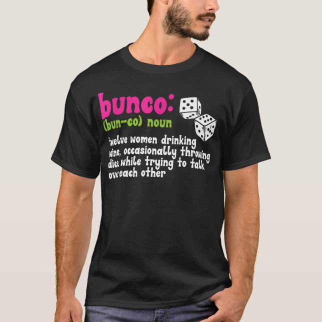 Camiseta Definição do Jogo de Bunco (Frente)