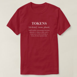 Camiseta Definição do Jogo de Tabuleiro Tokens Funny com Te
