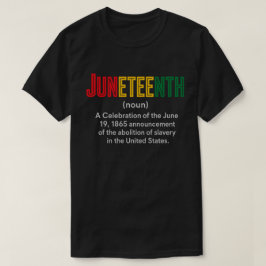 Camiseta Definição do Juneteenth da Liberdade das Cores Pan