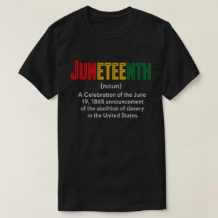 Camiseta Definição do Juneteenth da Liberdade das Cores Pan