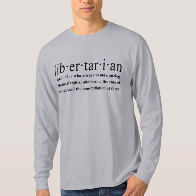 Camiseta Definição do libertário (Frente)