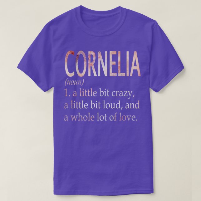 Camiseta Definição do nome da Cornelia Girl (Frente do Design)