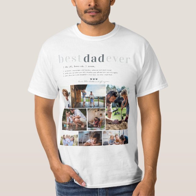 Camiseta Definição do pai | 8 Foto personalizada (Frente)