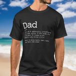 Camiseta Definição do Pai do Pai Personalizado Moderno<br><div class="desc">Personalize seu pai especial,  pai ou pai para criar um presente exclusivo para Dia de os pais,  aniversários,  Natal ou qualquer dia que você queira mostrar o quanto ele significa para você. Uma maneira perfeita de mostrar a ele o quão incrível ele é todos os dias. Projetado por Thisnotme©</div>