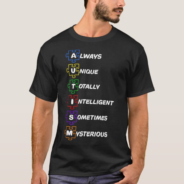 Camiseta Definição do Quebra-Cabeça de Conscientização sobr (Frente)