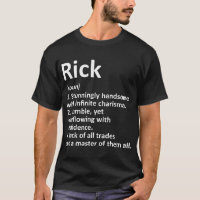Definição do rick Nome Personalizado Funny Birthda