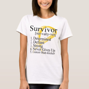 Camiseta Definição do sobrevivente - cancer de