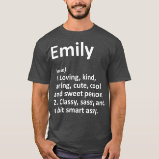 Camiseta Definição EMILY Nome personalizado Dom. engraçado