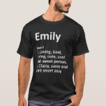 Camiseta Definição EMILY Nome personalizado Funny Birthday<br><div class="desc">Definição EMILY Nome personalizado Funny Birthday Gift Idea4003png4003</div>