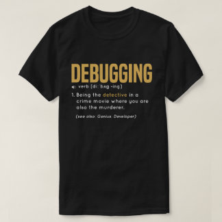 Camiseta Definição engraçada da eliminação de erros com cor