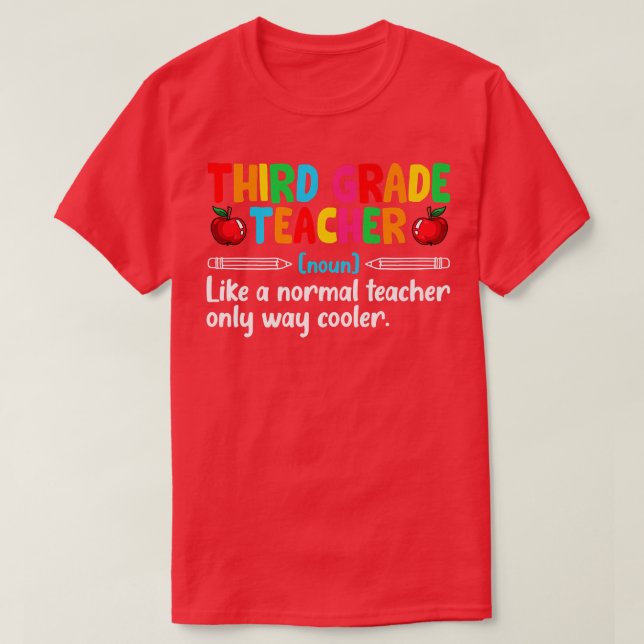 Camiseta Definição Engraçada de Professores do 3º Grau da E (Frente do Design)