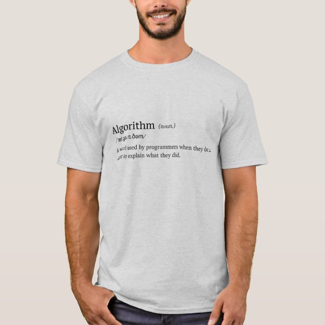 Camiseta Definição engraçada do algoritmo (Frente)