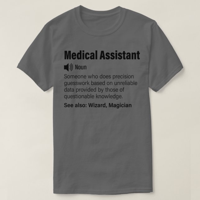 Camiseta Definição engraçada do Assistente médico (Frente do Design)