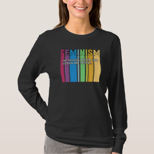 Camiseta Definição Feminista Retro Forte Mulheres e Igual R