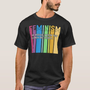 Camiseta Definição Feminista Retro Forte Mulheres e Igual R