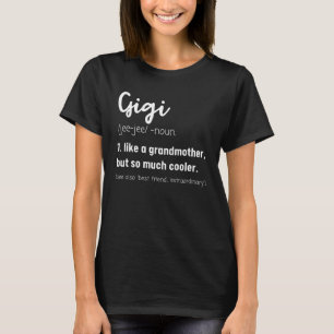 Camiseta Definição Gigi Avó Mãe Mulheres Piada Legal Mães