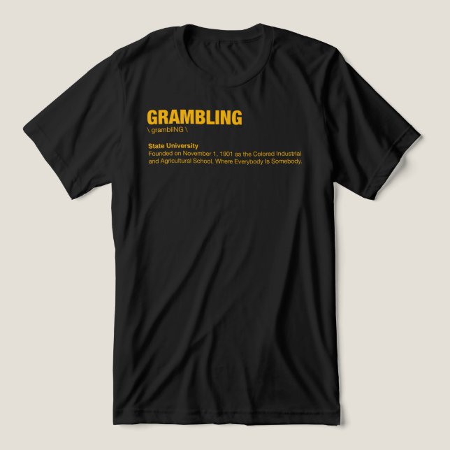 Camiseta definição GRAMBLING (Design frontal)