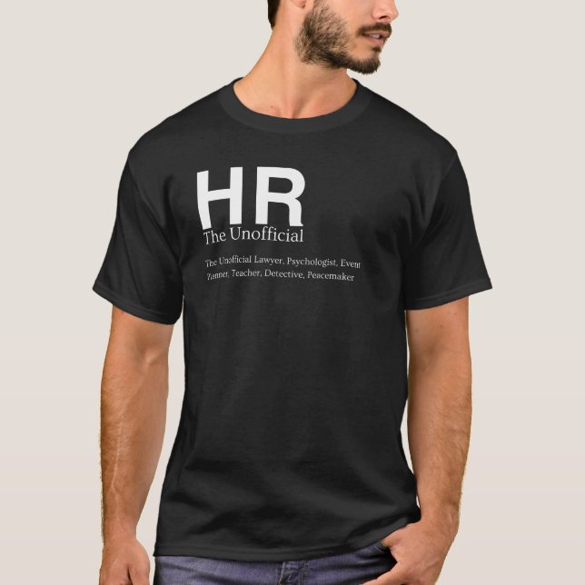 Camiseta Definição HR Engraçado HR Gestão de Recursos Human (Frente)