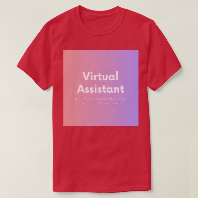 Camiseta Definição Legal Funny do Virtual Assistant (Frente do Design)