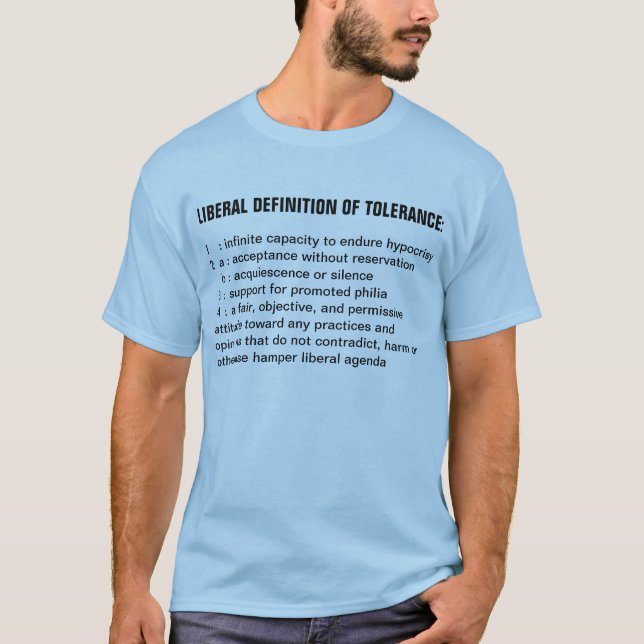 CAMISETA DEFINIÇÃO LIBERAL DE TOLERÂNCIA (Frente)