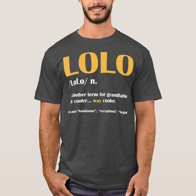 Camiseta Definição Lo Noun Noun Avós Dia dos Avós Dão Engra (Frente)