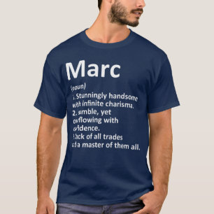 Camiseta Definição MARC Nome Personalizado Piada Aniversári