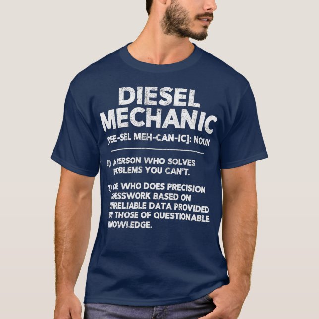 Camiseta Definição Mecânica Diesel Funny (Frente)