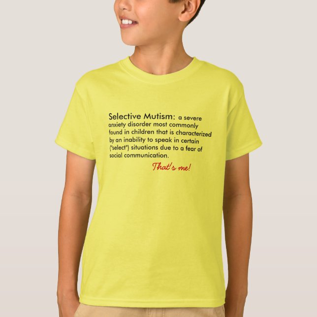 Camiseta Definição Mutism seletiva (Frente)