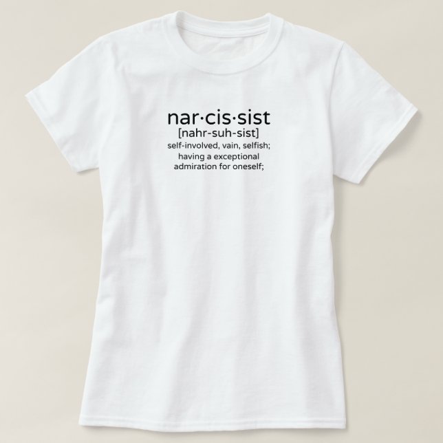 Camiseta Definição Narcisista (Frente do Design)