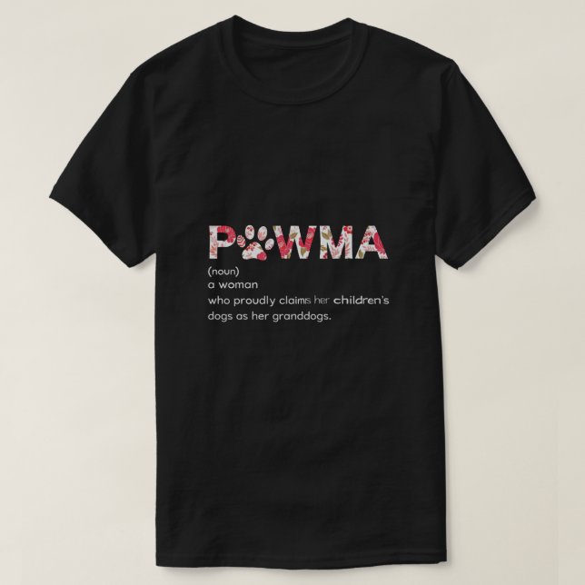 Camiseta Definição Pawma com Impressão Floral de Via (Frente do Design)