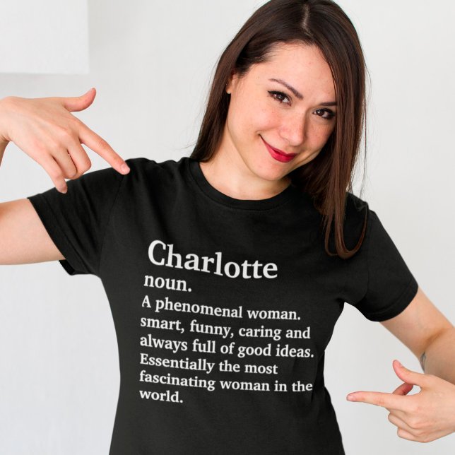 Camiseta Definição Personalizada de Nome Personalizado (Criador carregado)