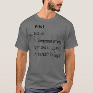 Camiseta Definição piloto engraçada 2
