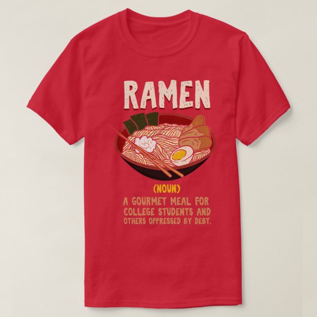 Camiseta Definição Ramen Noodles (Frente do Design)