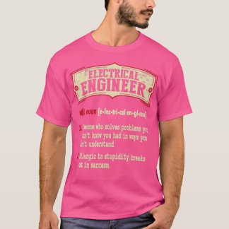 Camiseta Definição Sarcástica do Engenheiro elétrico