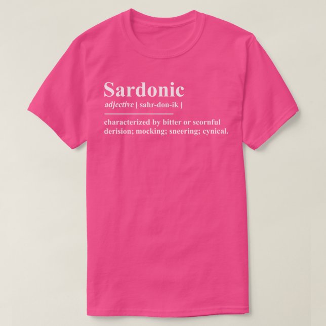 Camiseta Definição Sardonic (Frente do Design)