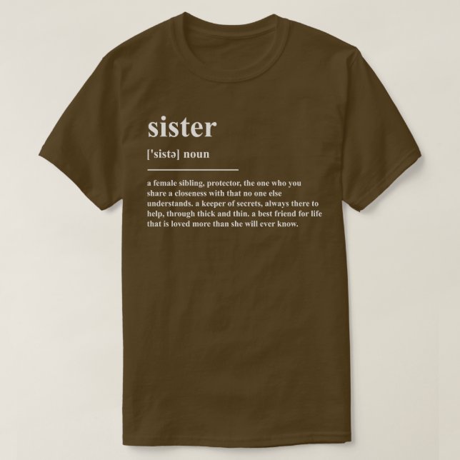 Camiseta Definição Sister (Frente do Design)